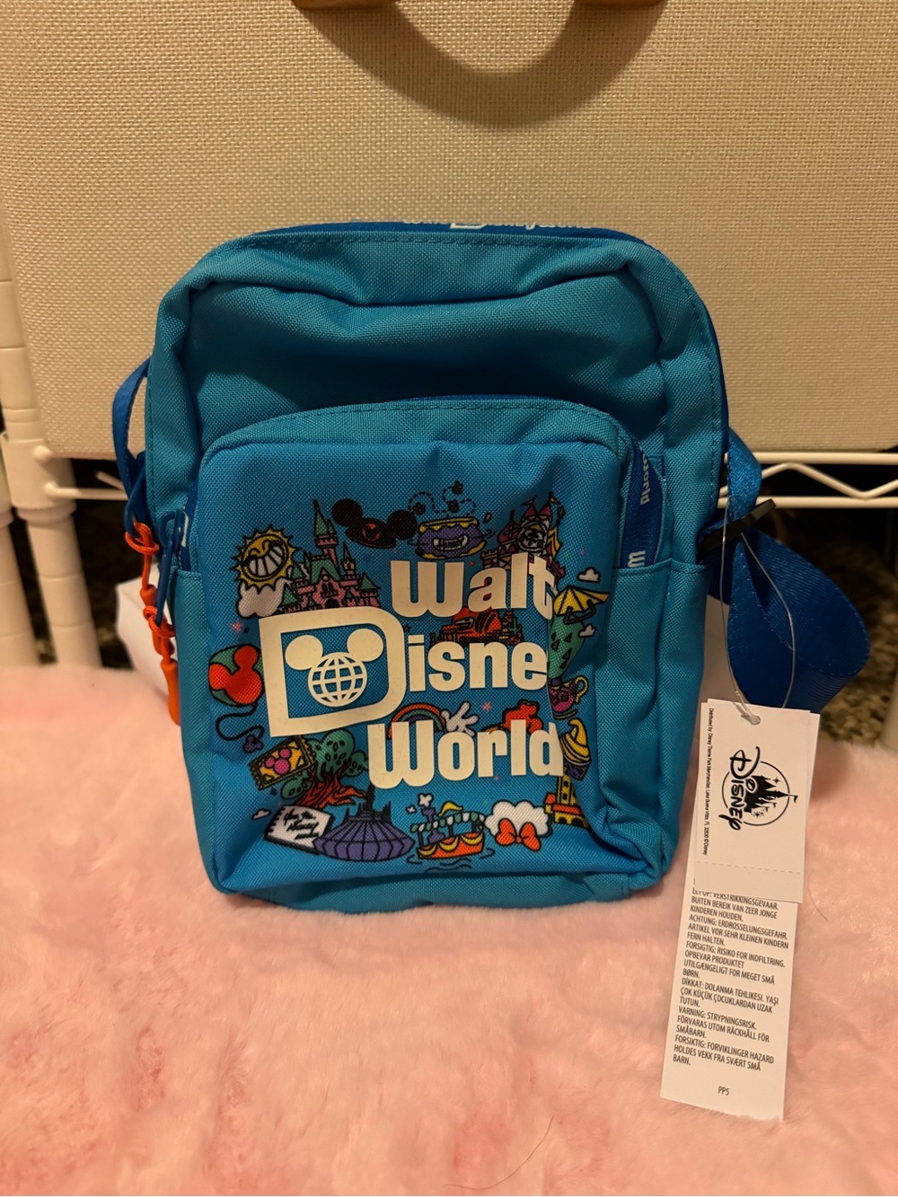 Disney Teal Blue Walt Disney World Icon Crossbody